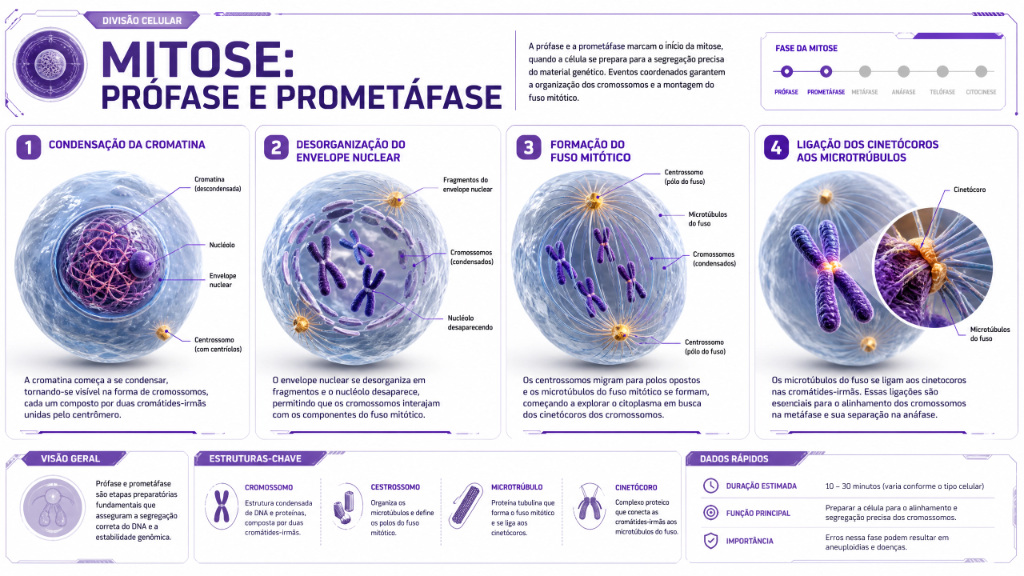Mitose: Prófase e Prometáfase
