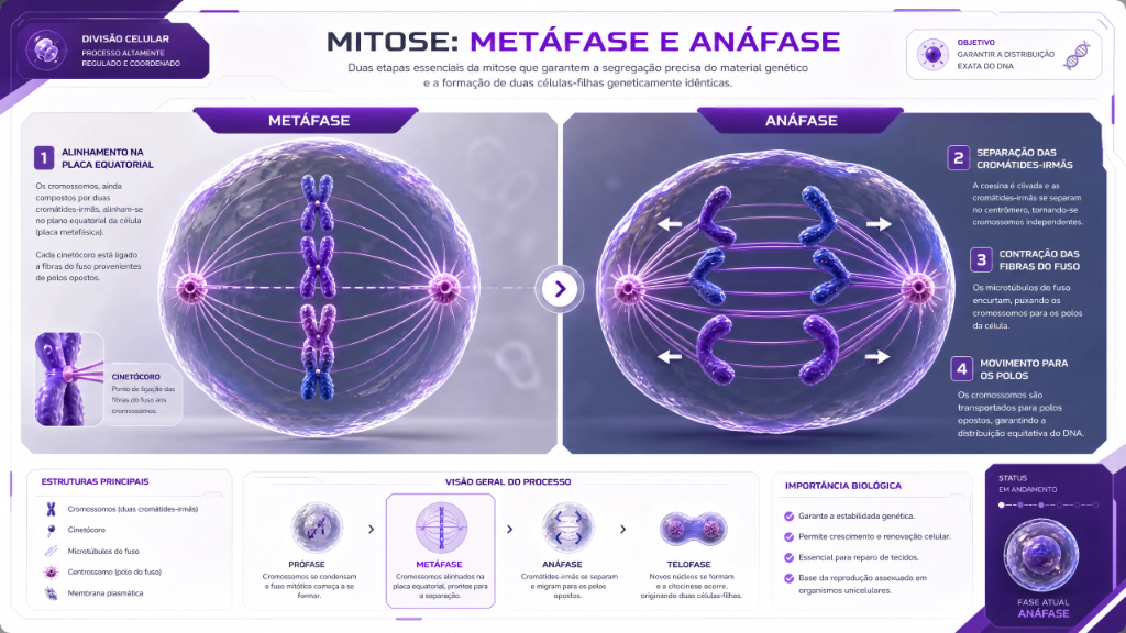 Mitose: Metáfase e Anáfase