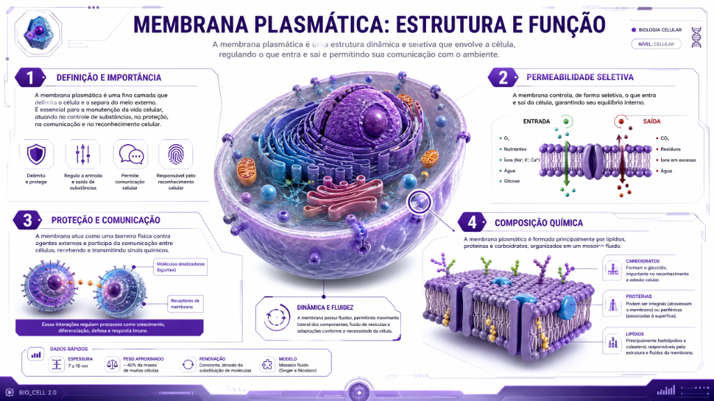 Membrana Plasmática: Estrutura e Função